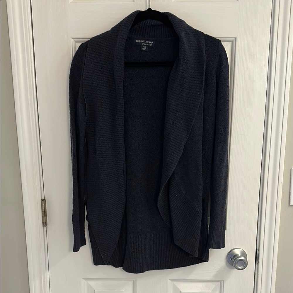 Barefoot Dreams Navy Shawl Collar Cardigan